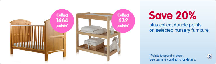 Save 20% on selected Nursery Furniture